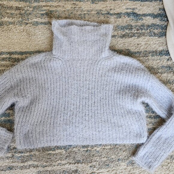 LA Hearts Sweater Women Small Blue Turtleneck Long Sleeve Chunky Knit - Picture 6 of 15